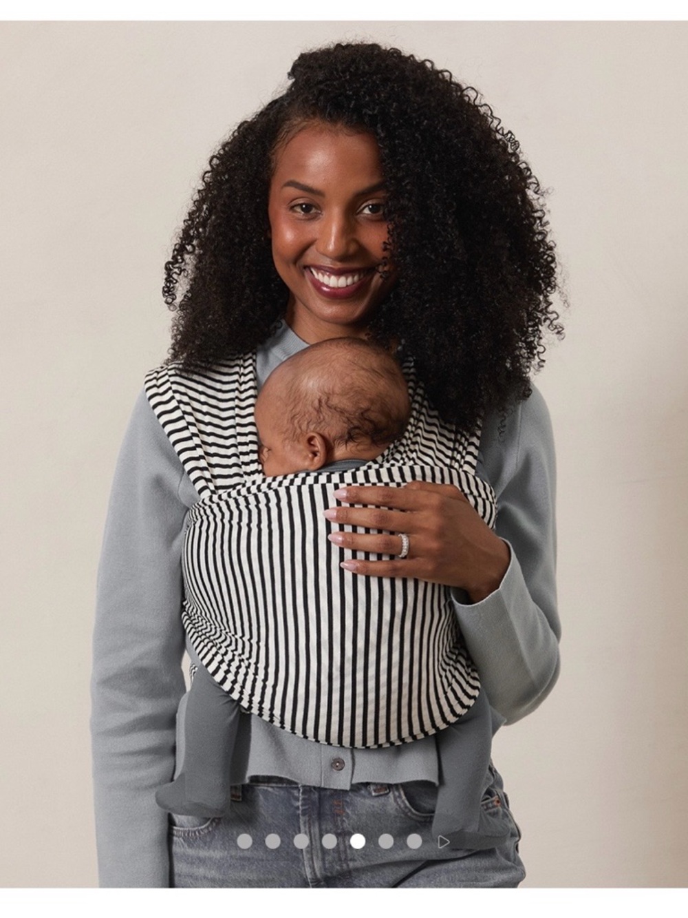 Solly baby Black and White Striped Wrap